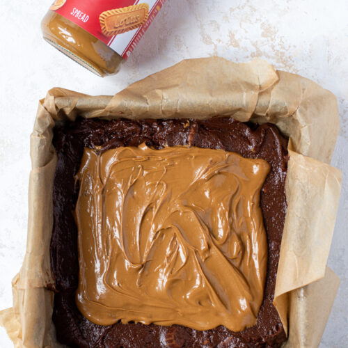 Biscoff spread brownies