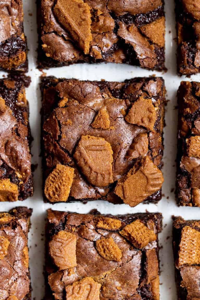 Crackly top Biscoff Brownies