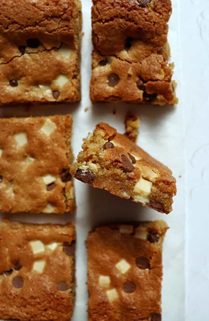 Gluten-free chocolate chip blondies
