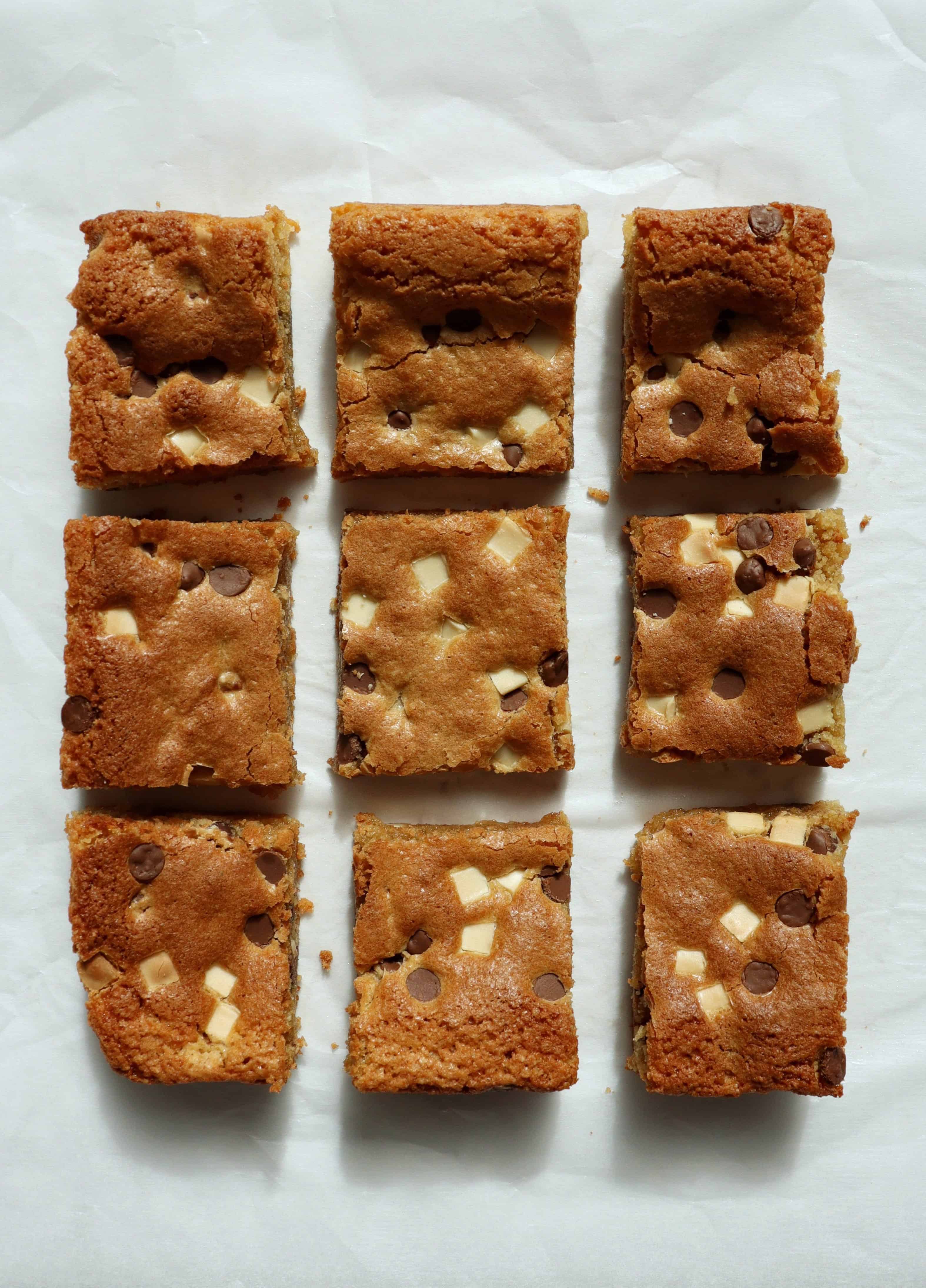 Gluten-free chocolate chip blondies