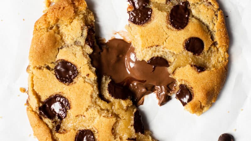 Chocolate Chip Nutella Stuffed Cookies