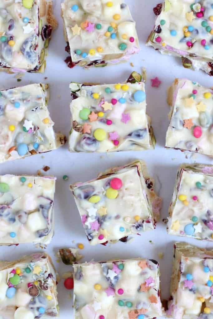 white chocolate rocky road