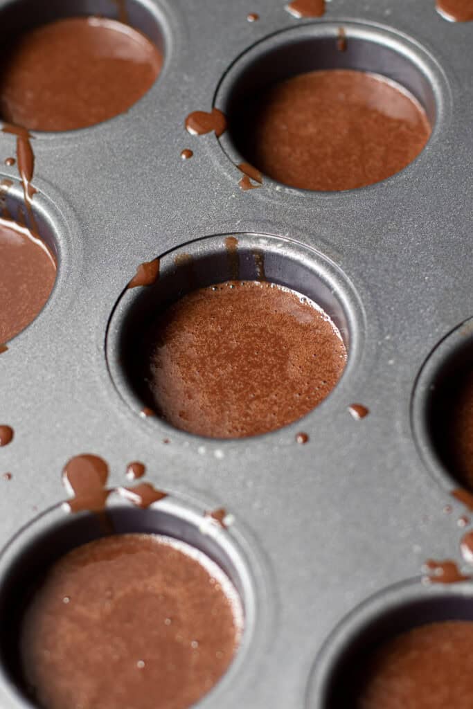 cake mixture in baking tin