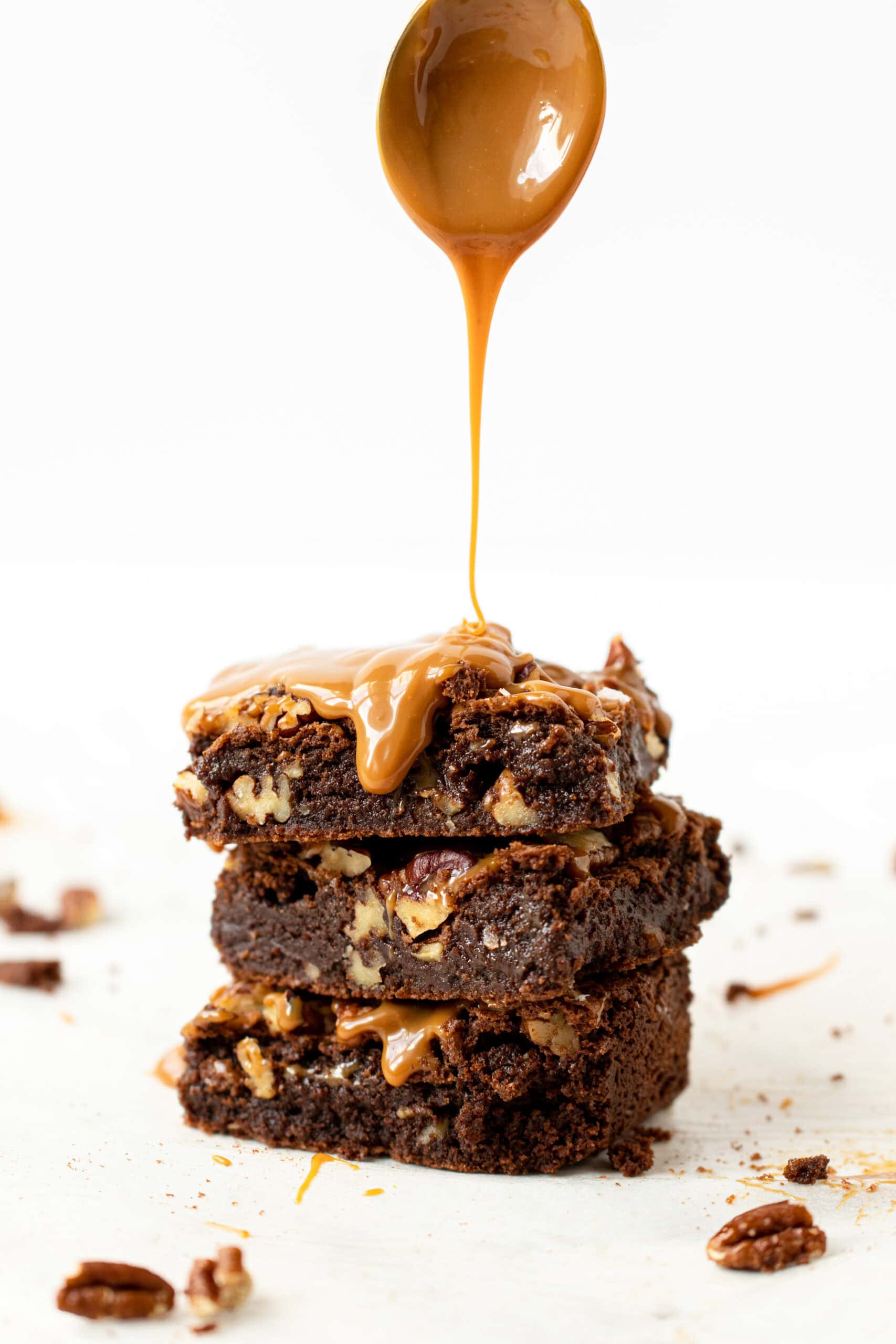 Caramel pecan brownies