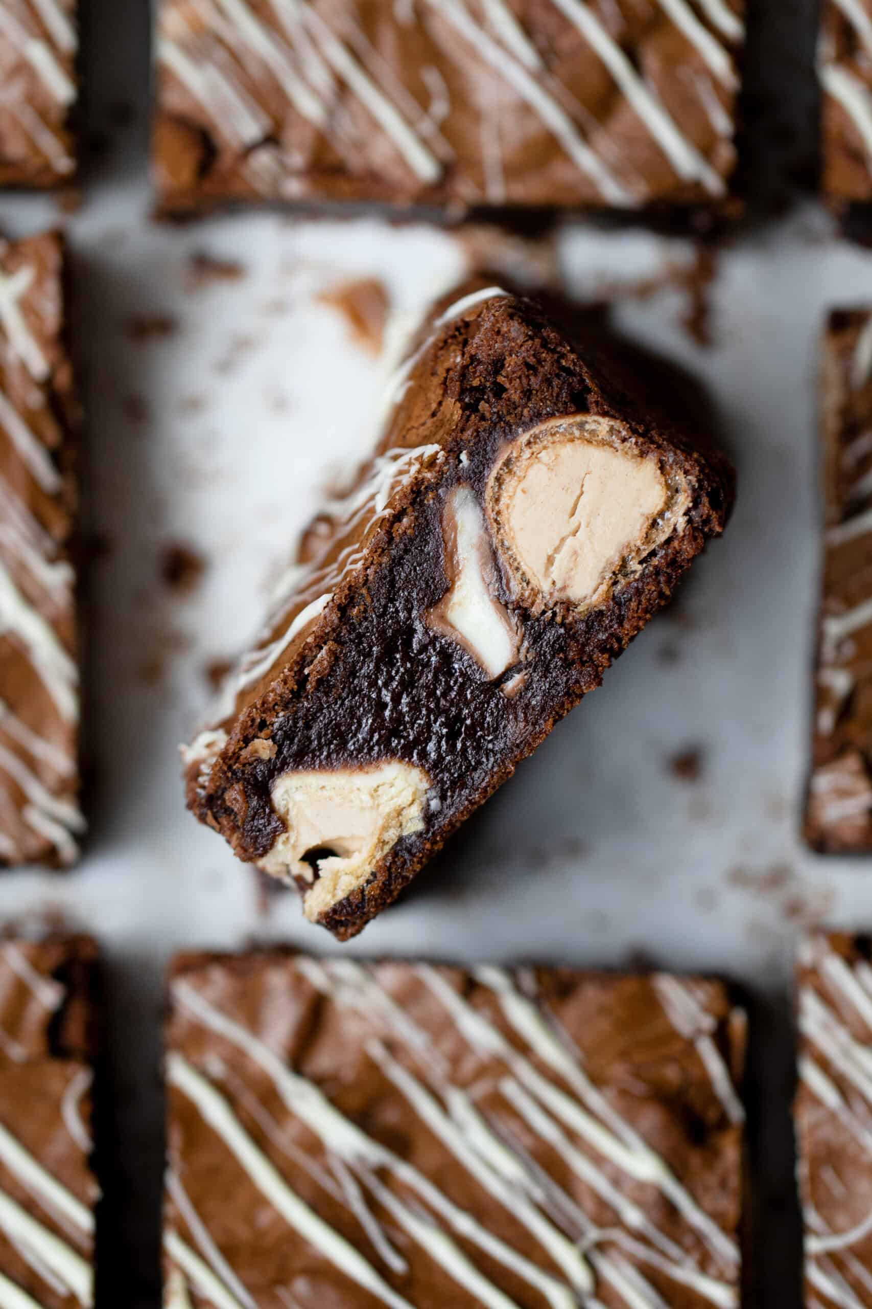 Kinder bueno fudgy brownies
