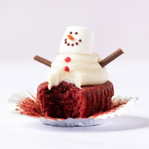 Christmas Snowman Cupcakes