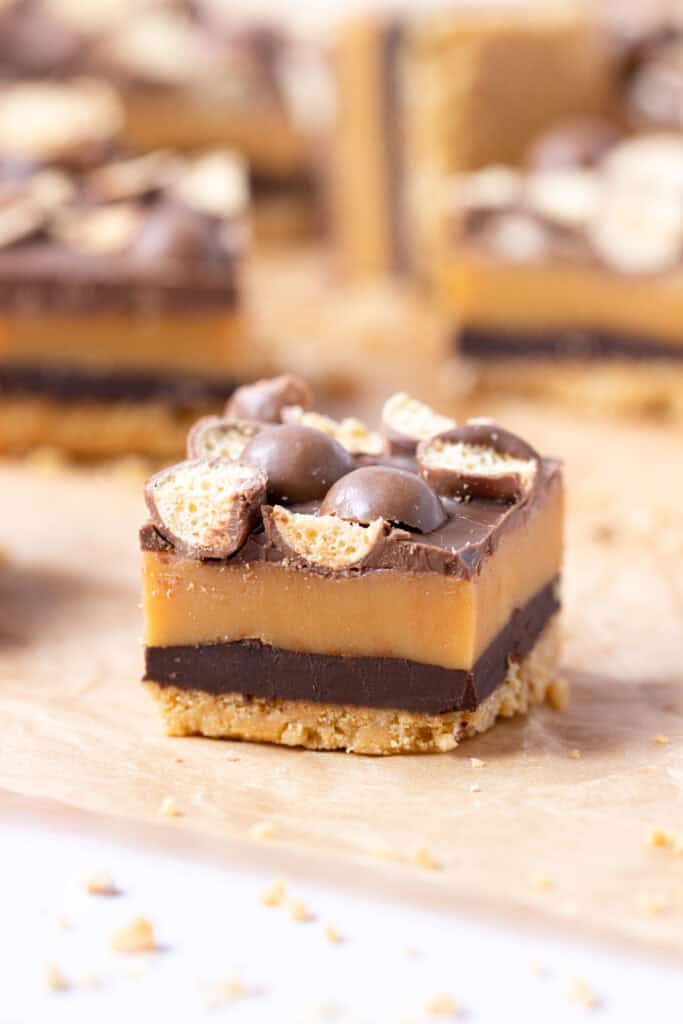 Salted Caramel Malt Chocolate Slice