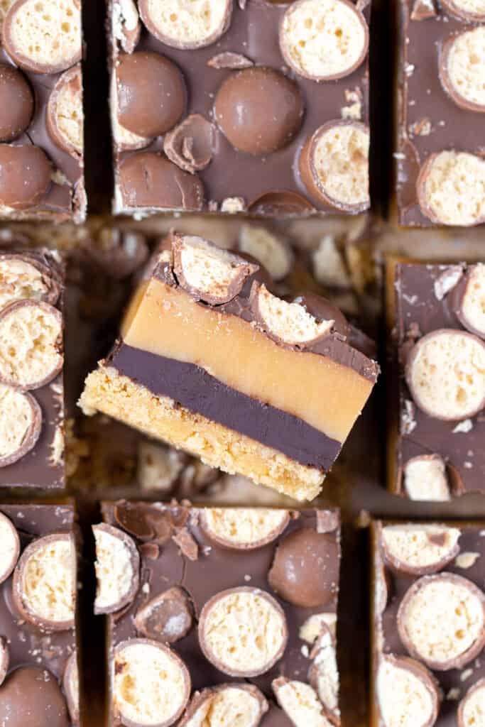 Salted Caramel Malt Chocolate Slice