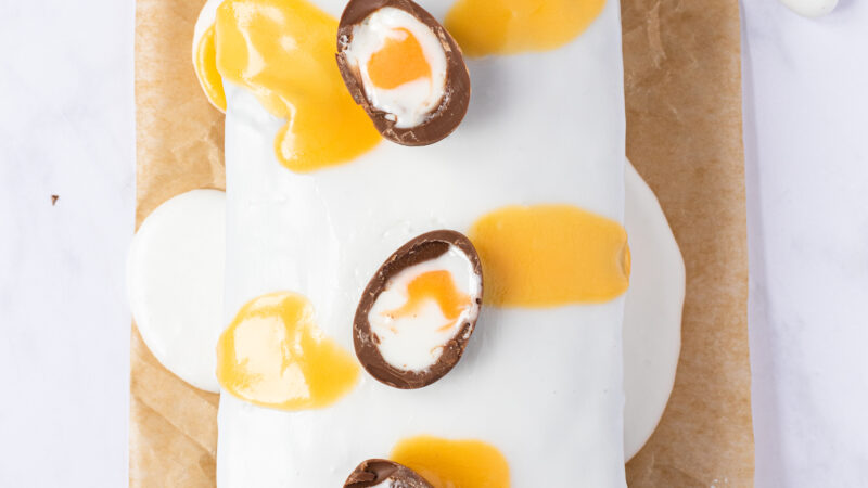 Creme Egg Chocolate Loaf Cake