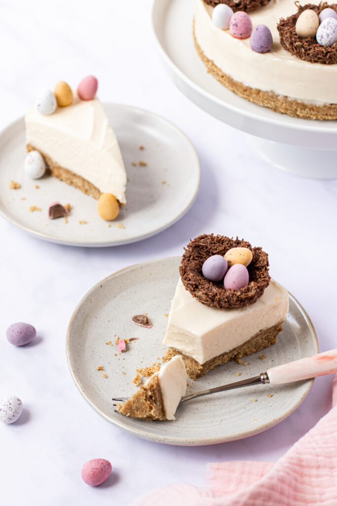 Mini Egg Easter Cheesecake slice