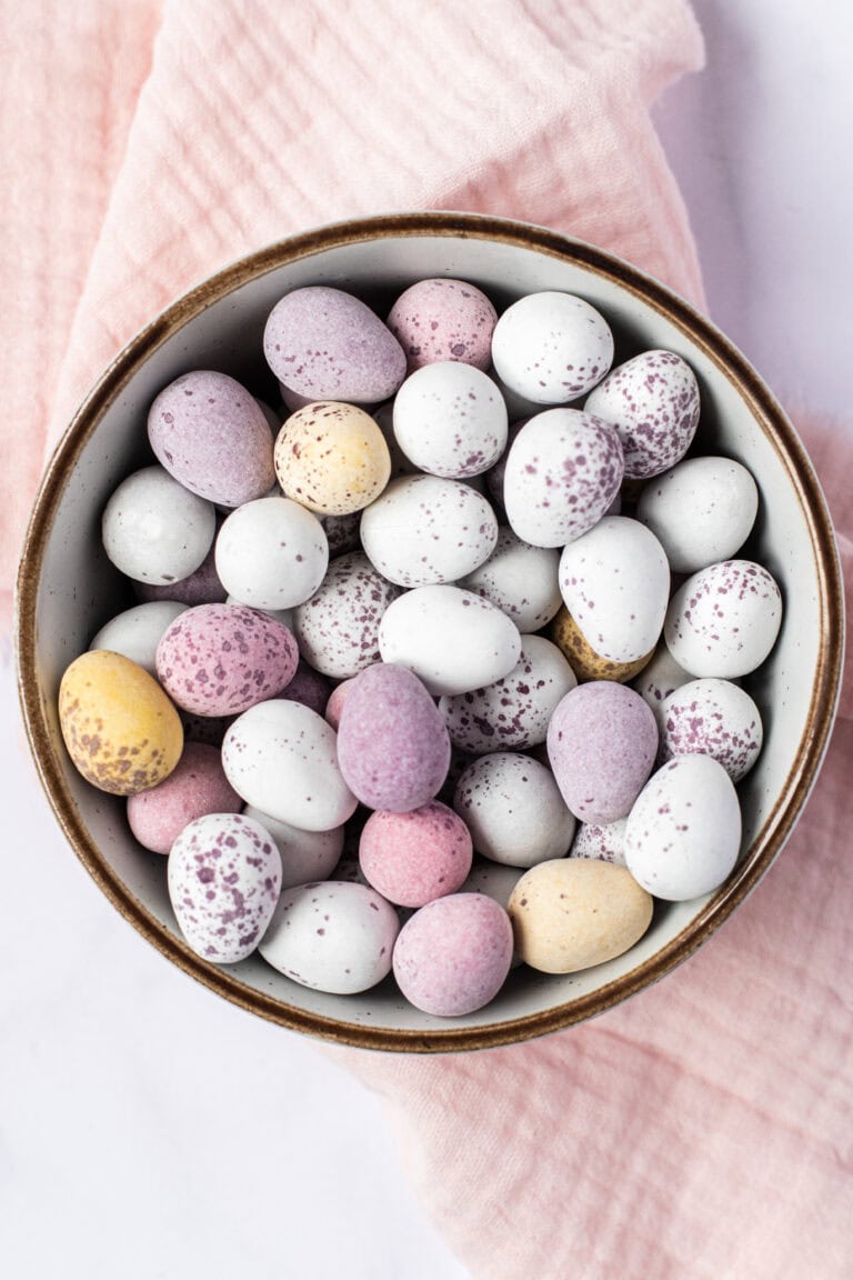 Bowl of mini eggs