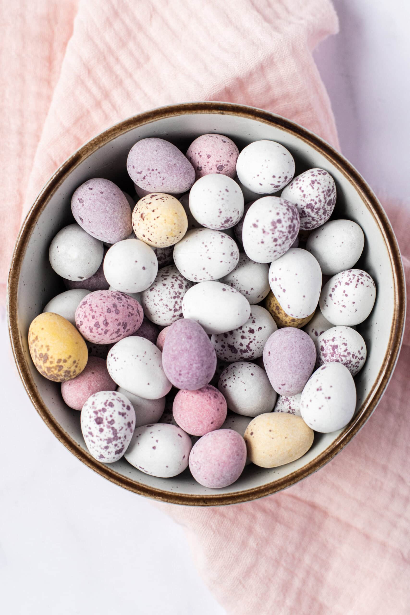 Bowl of mini eggs
