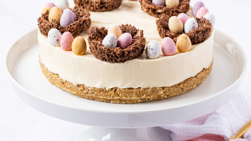 White Chocolate Mini Egg Easter Cheesecake