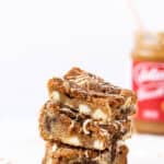 Biscoff blondies with white chocolate chunks