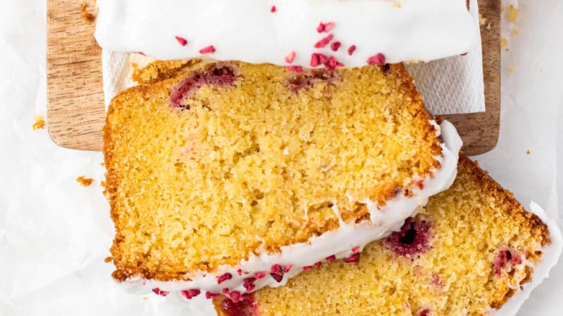 Lemon & Raspberry Loaf Cake