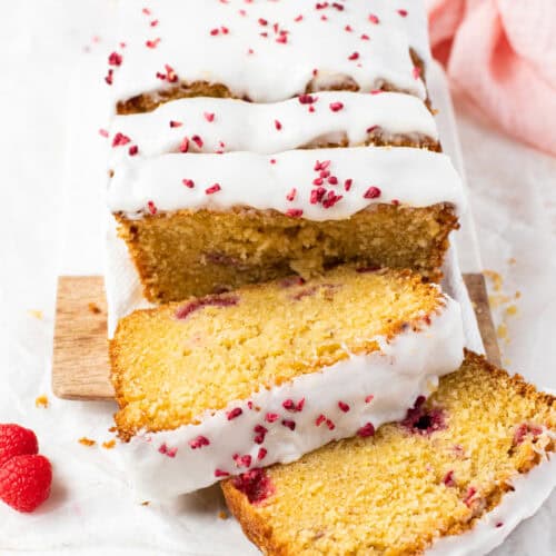 Lemon raspberry loaf cake