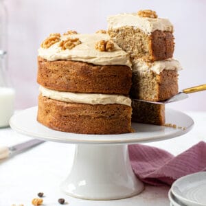 Coffee and walnut cake