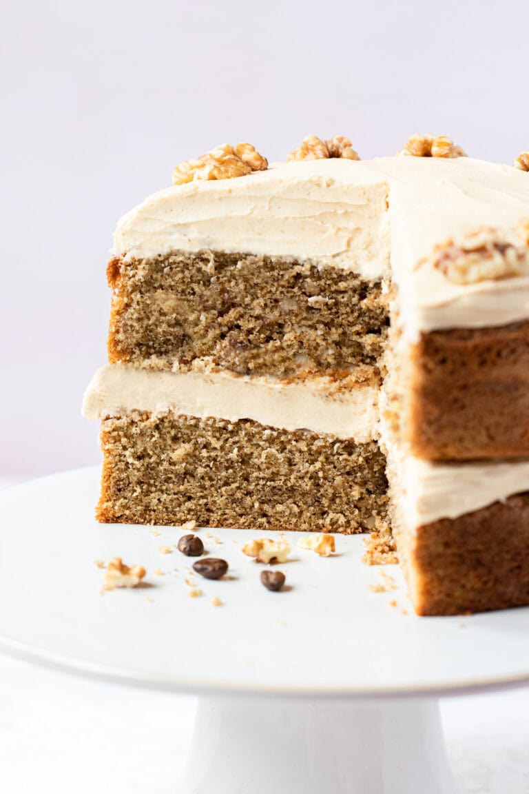 Classic Coffee and Walnut Cake
