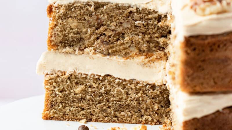 Classic Coffee and Walnut Cake