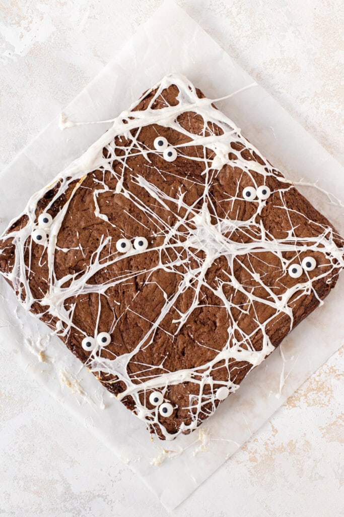 Spider web brownies