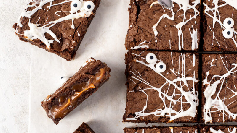 Spider Web Brownies