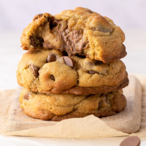 Thick chocolate chip cookies