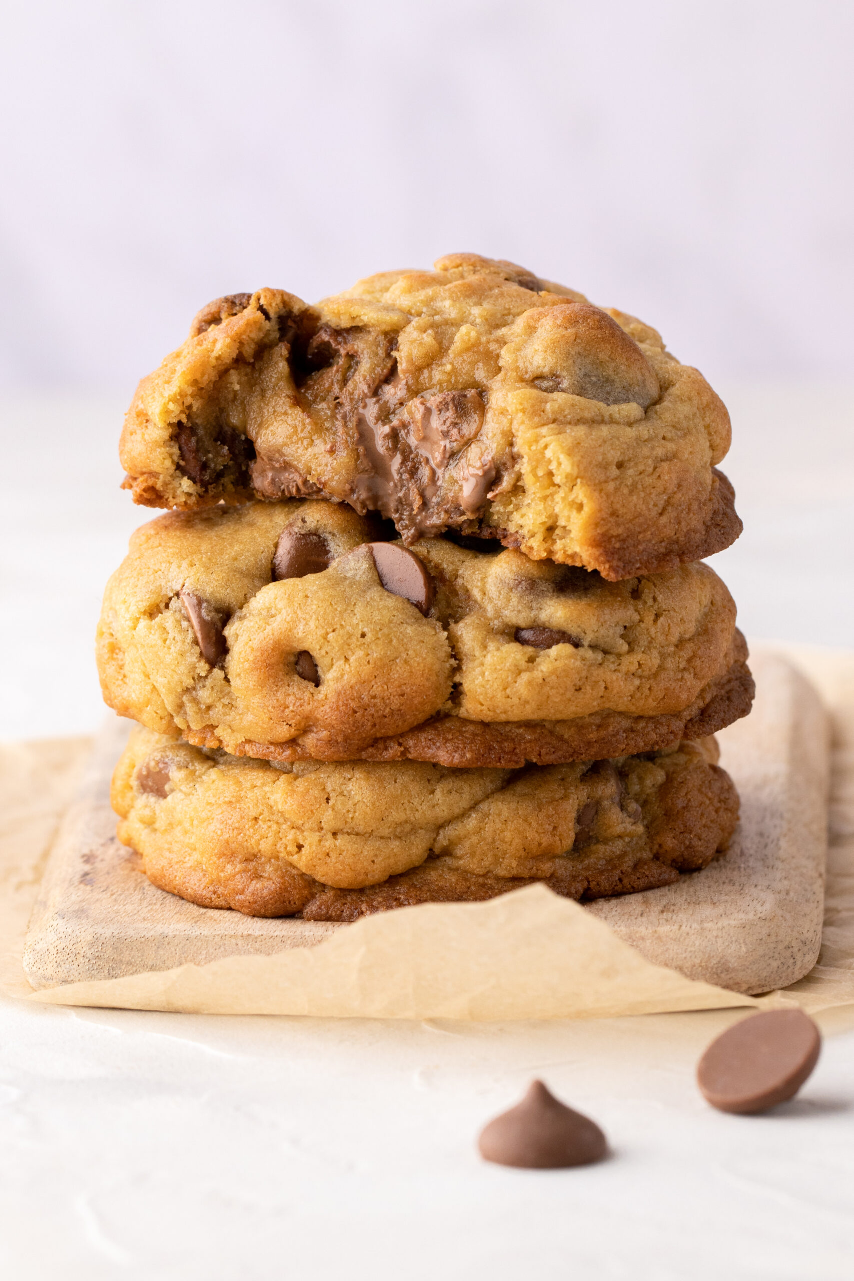 Thick chocolate chip cookies