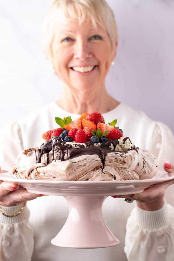 Chocolate Pavlova Mother's Day dessert