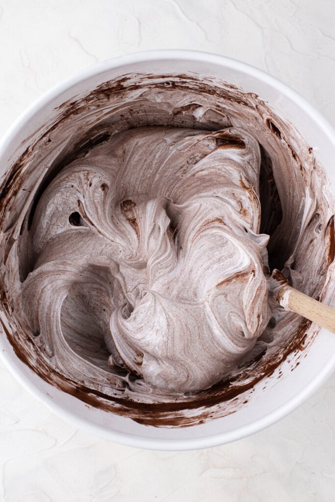 Bowl of chocolate meringue