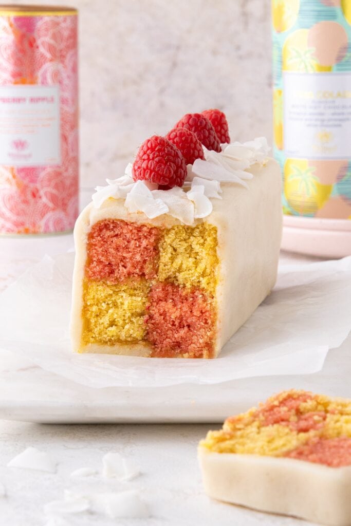 Pina Colada Raspberry Ripple Battenberg