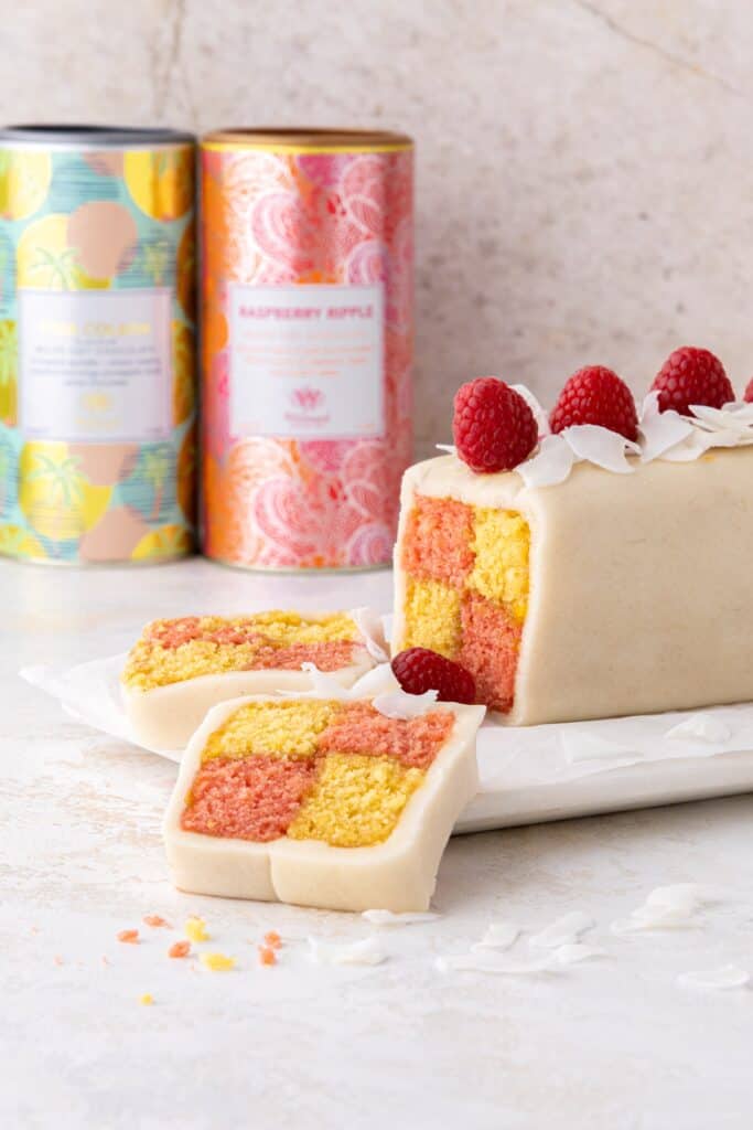 Pina Colada Raspberry Ripple Battenberg