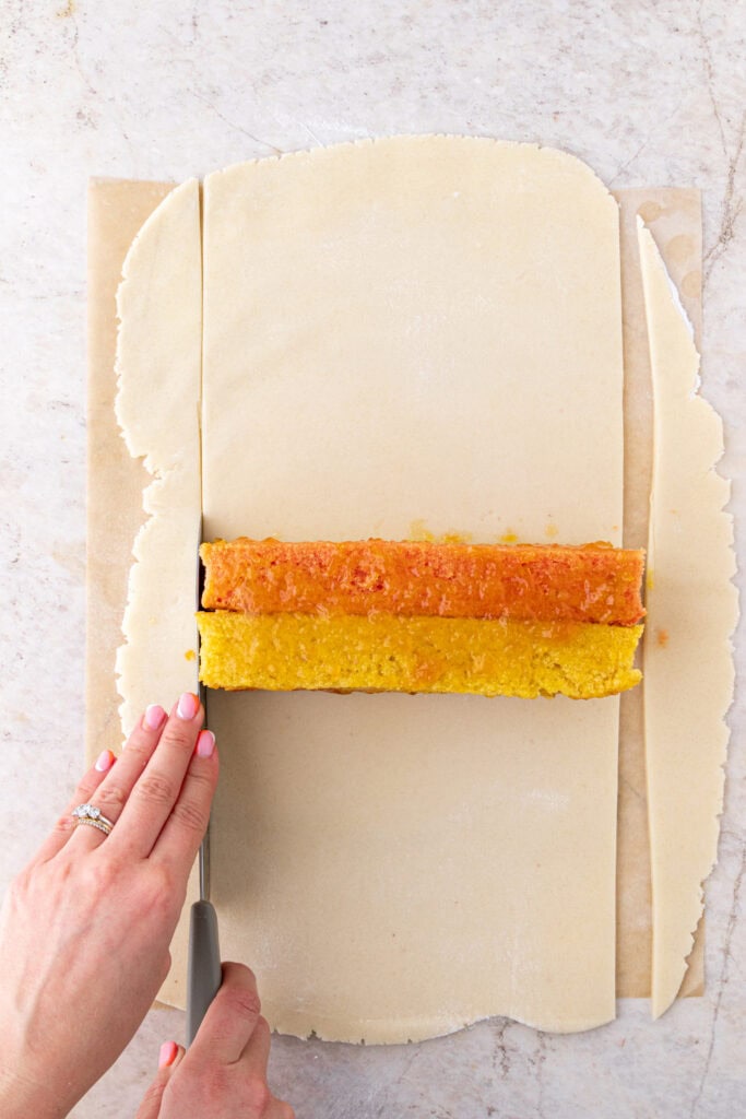 Rolling out marzipan