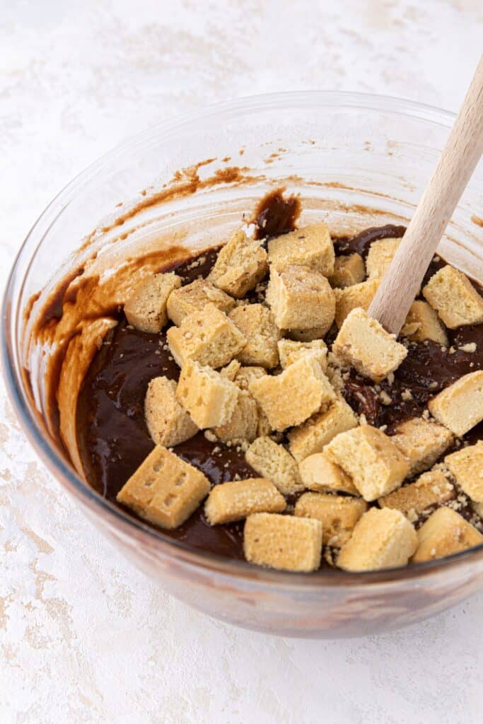 Shortbread brownie mixture