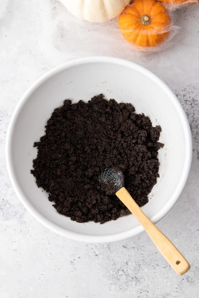 Oreo biscuit crumbs