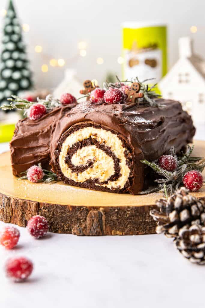 Chocolate yule log