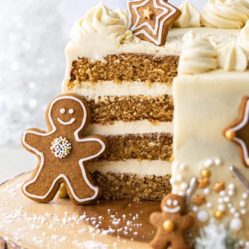 Gingerbread cake with caramelised white chocolate buttercream