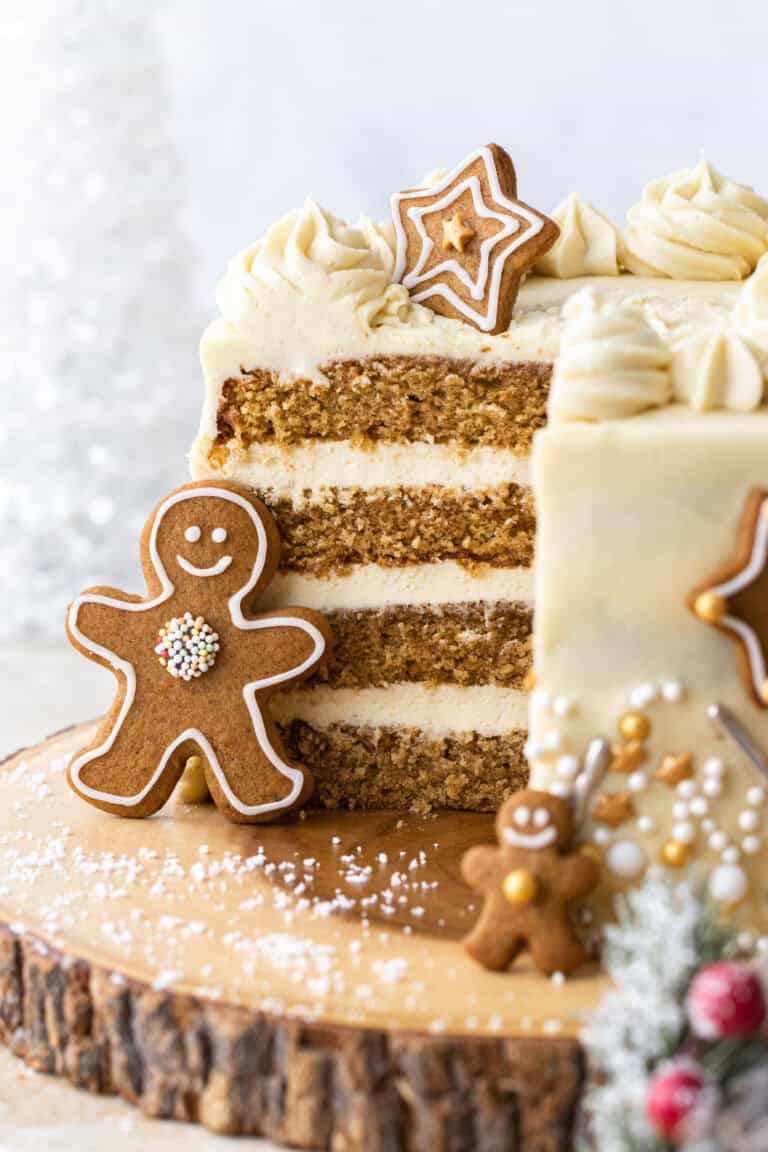 Gingerbread cake with caramelised white chocolate buttercream