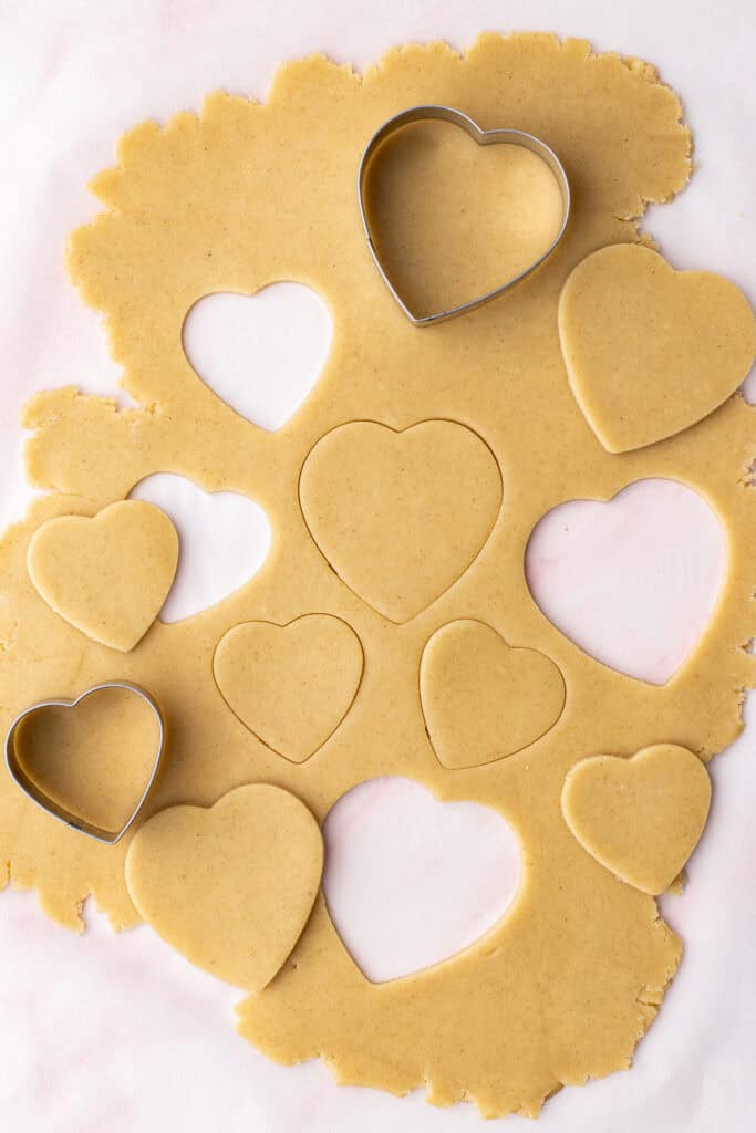 Valentine's shortbread hearts