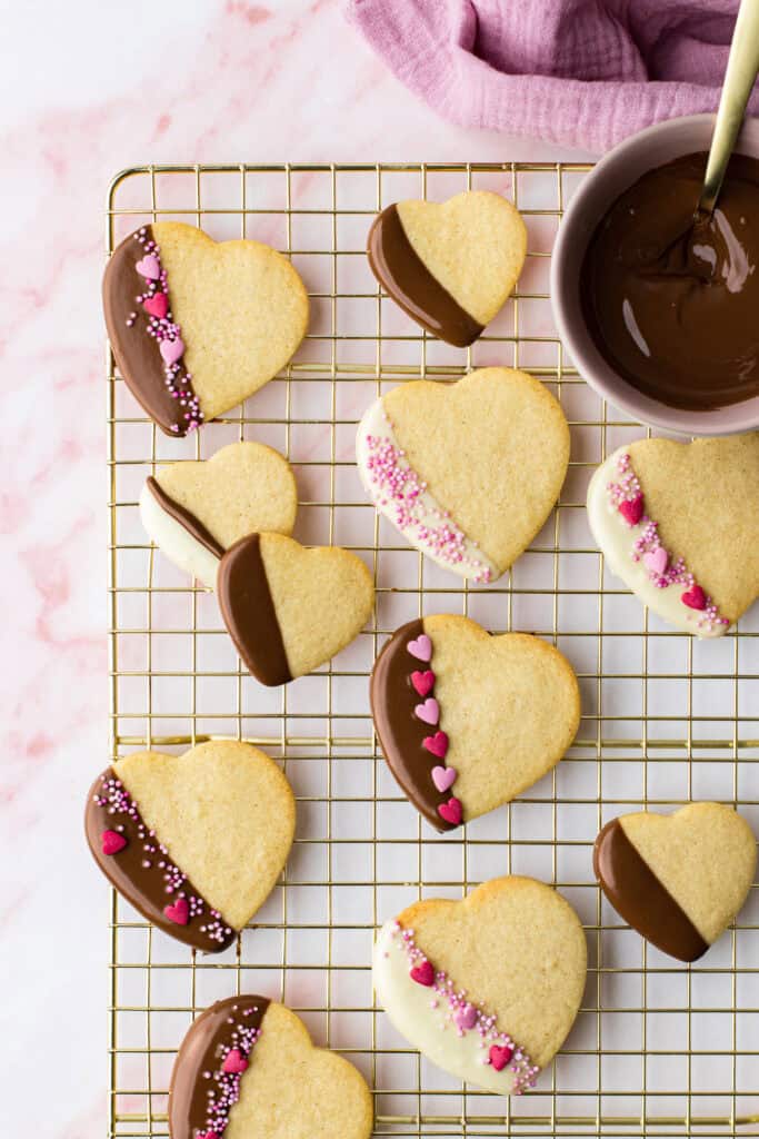 Valentine's shortbread hearts