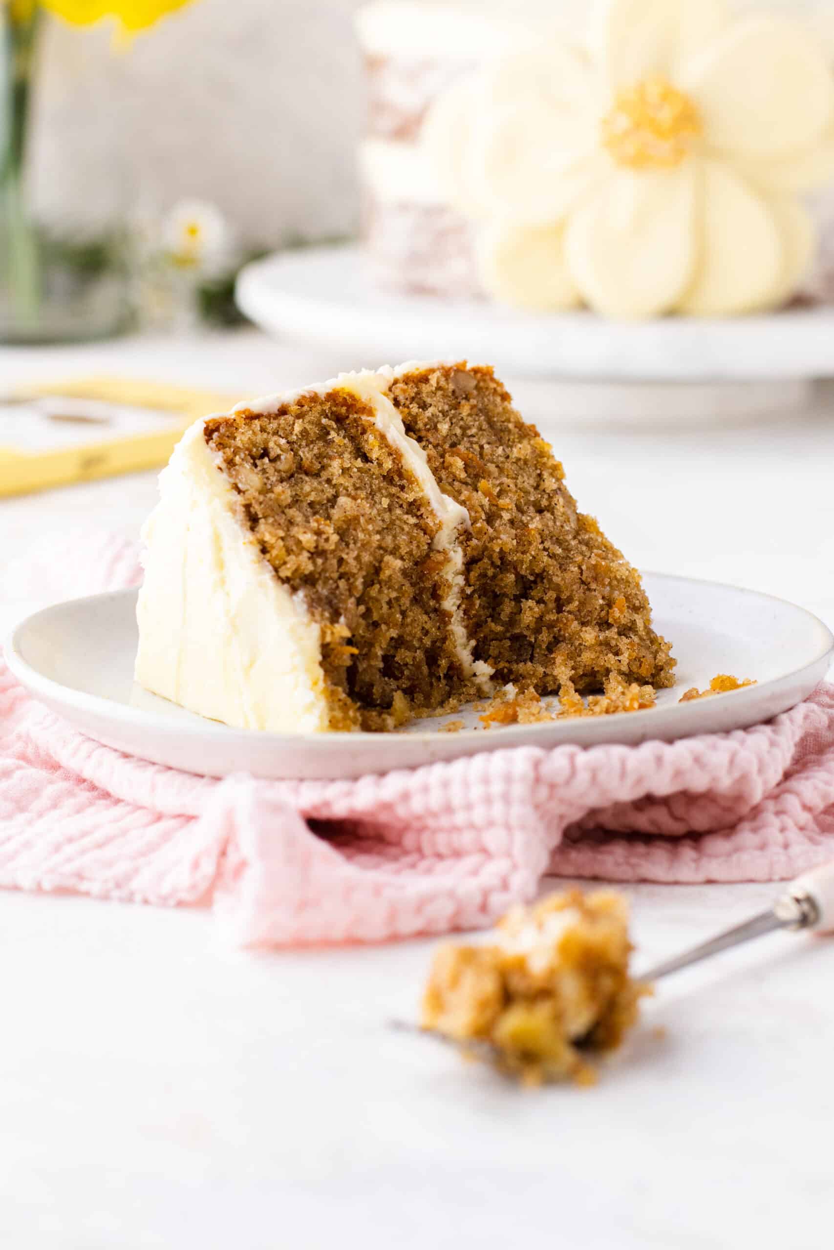 White chocolate carrot cake