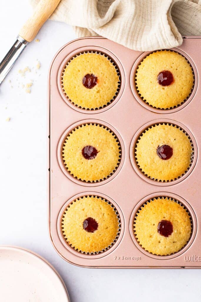 jam filled cupcakes