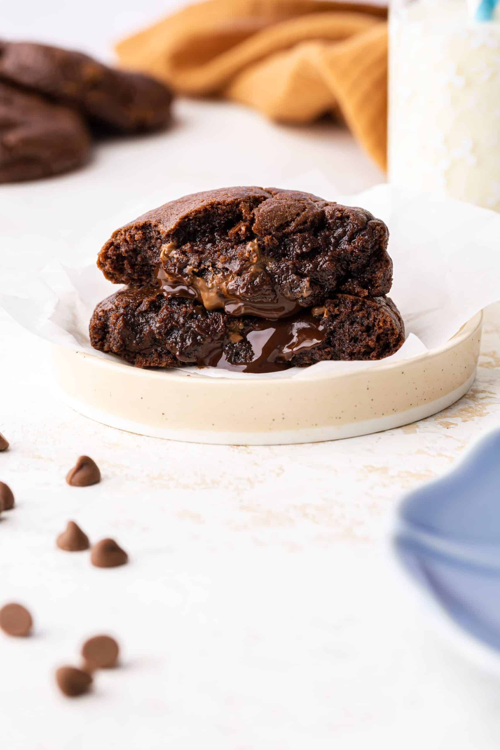 Chocolate fondant cookies