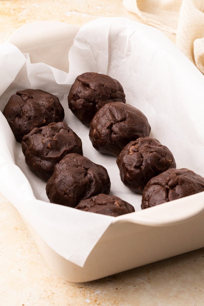 rolled chocolate cookie dough