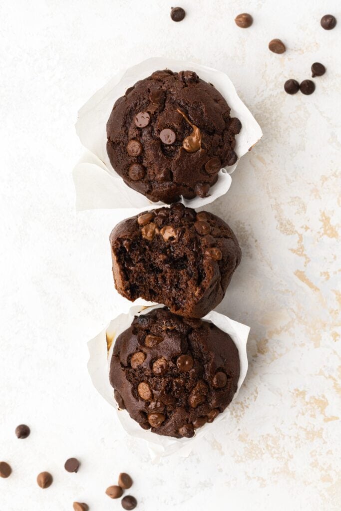 triple chocolate muffins