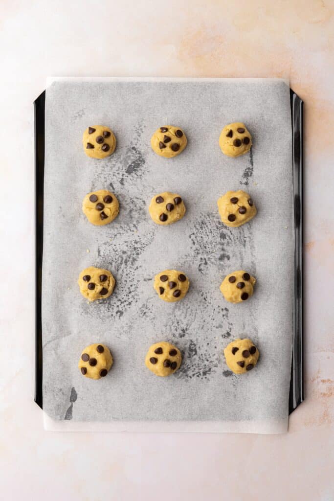 mini homemade chocolate chip cookies