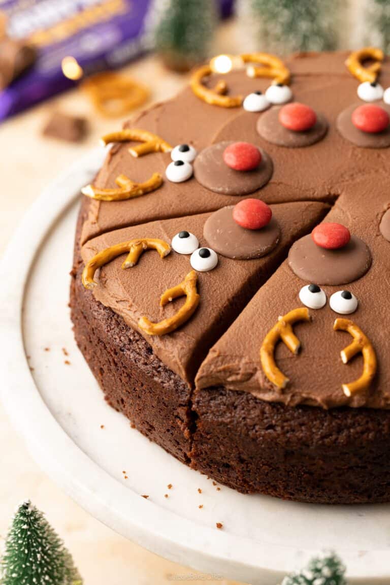 Chocolate orange reindeer cake