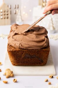 Hazelnut Mocha Christmas Loaf Cake