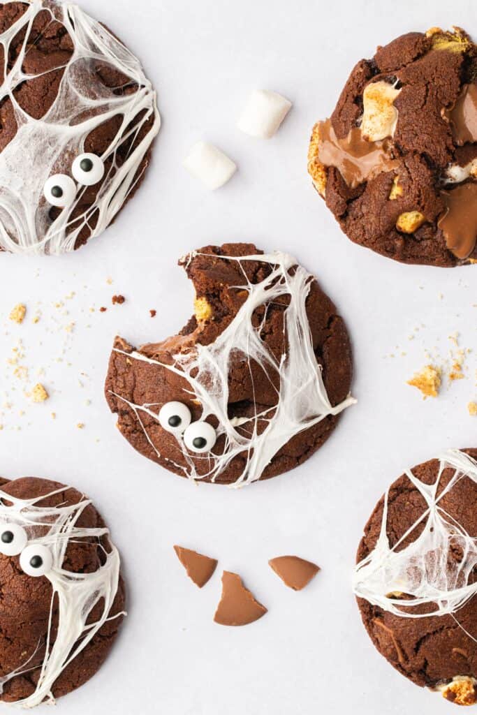 S'mores Spiderweb Cookies -Chocolate Overload cookbook