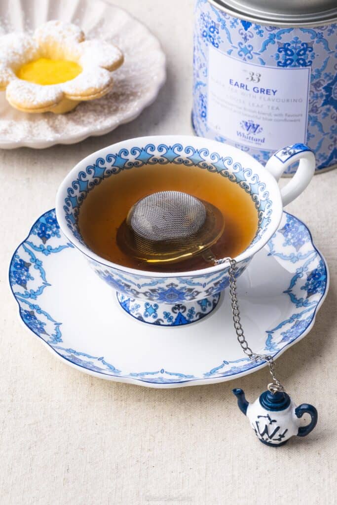 Whittard earl grey with lemon curd tartlets