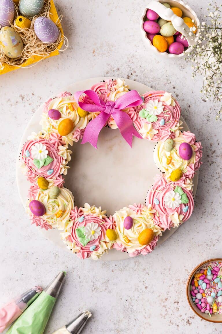 Easter Cupcake Wreath